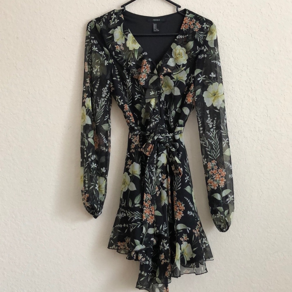 Floral wrap dress